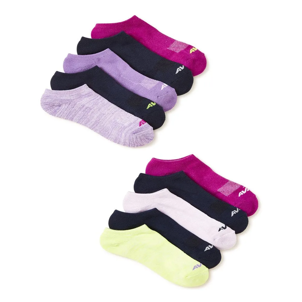 10 Pack Avia Women's Performance Cushioned No Show Socks