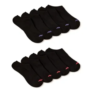 10 Pack Avia Women's Performance Cushioned No Show Socks