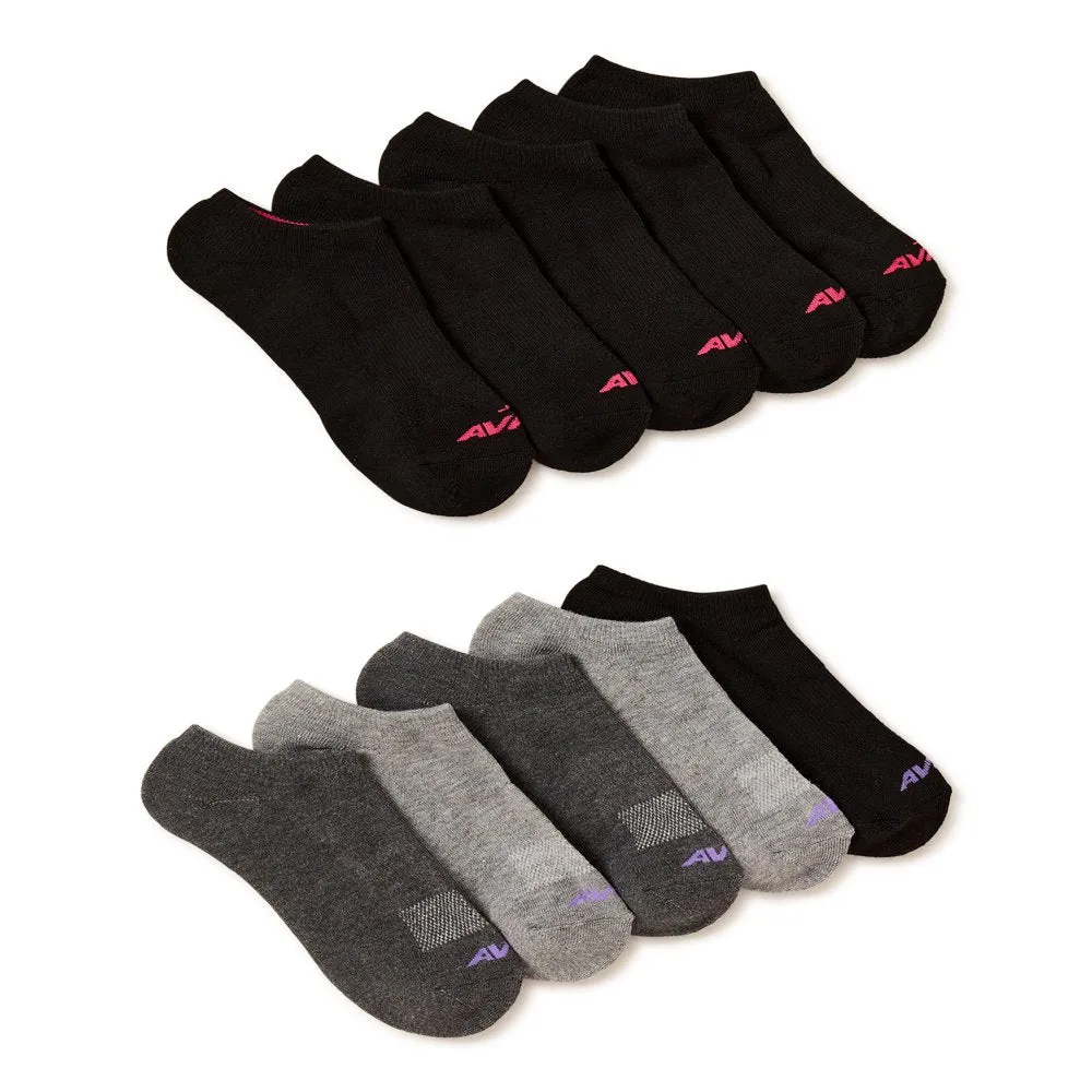 10 Pack Avia Women's Performance Cushioned No Show Socks