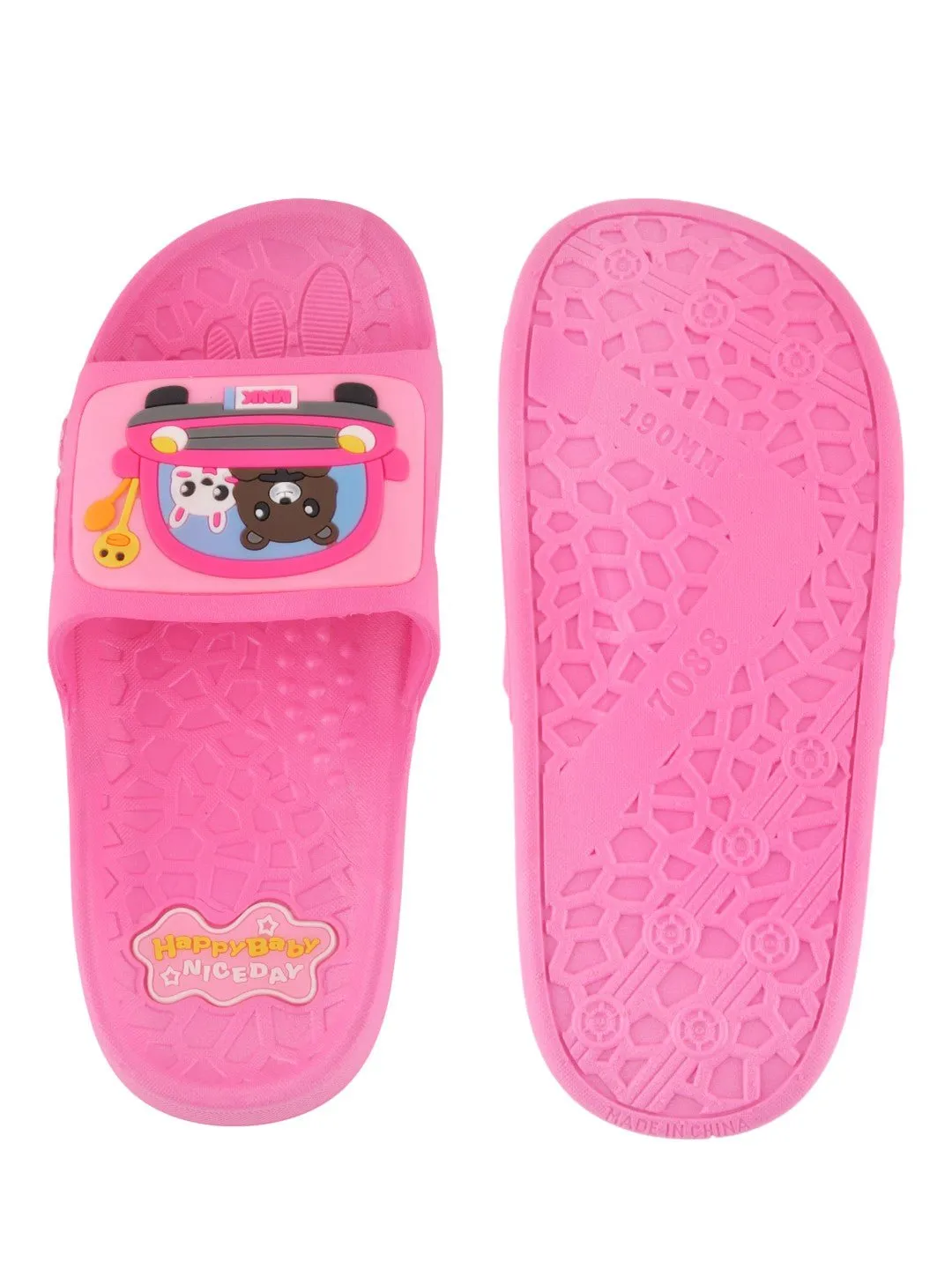 Adventure Bunny and Bear Car Design Slides for Girls - Fuchsia