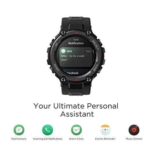 Amazfit T-Rex Pro Smart Watch with GPS, Outdoor Fitness Watch for Men, Military Standard Certified, 100  Sports Modes, 10 ATM Waterproof, 18 Day Battery Life, Blood Oxygen Heart Rate Monitor, Gray