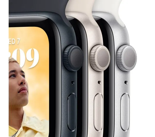 Apple Watch SE 2 GPS, 44mm Midnight Aluminium Case with Midnight Sport Band - Pristine