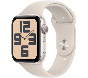 Apple Watch SE 2 GPS, 44mm Starlight Aluminium Case with Starlight Sport Band - S/M - Pristine