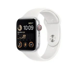 Apple Watch SE 2 GPS   Cellular, 44mm Silver Aluminium Case with White Sport Band - Very Good
