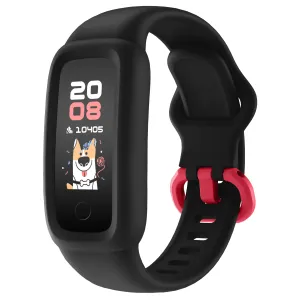 BIGGERFIVE Vigor 2 Kids Fitness Tracker Watch for Girls Boys Ages 5-12, IP68 Waterproof, Activity Tracker, Pedometer, Heart Rate Sleep Monitor, Calorie Step Counter Watch Black