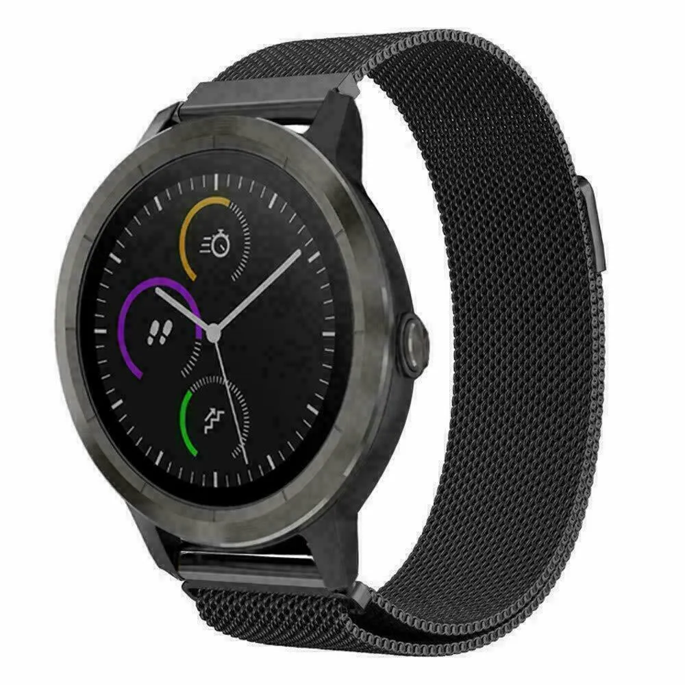 Black Metal Garmin Venu Strap