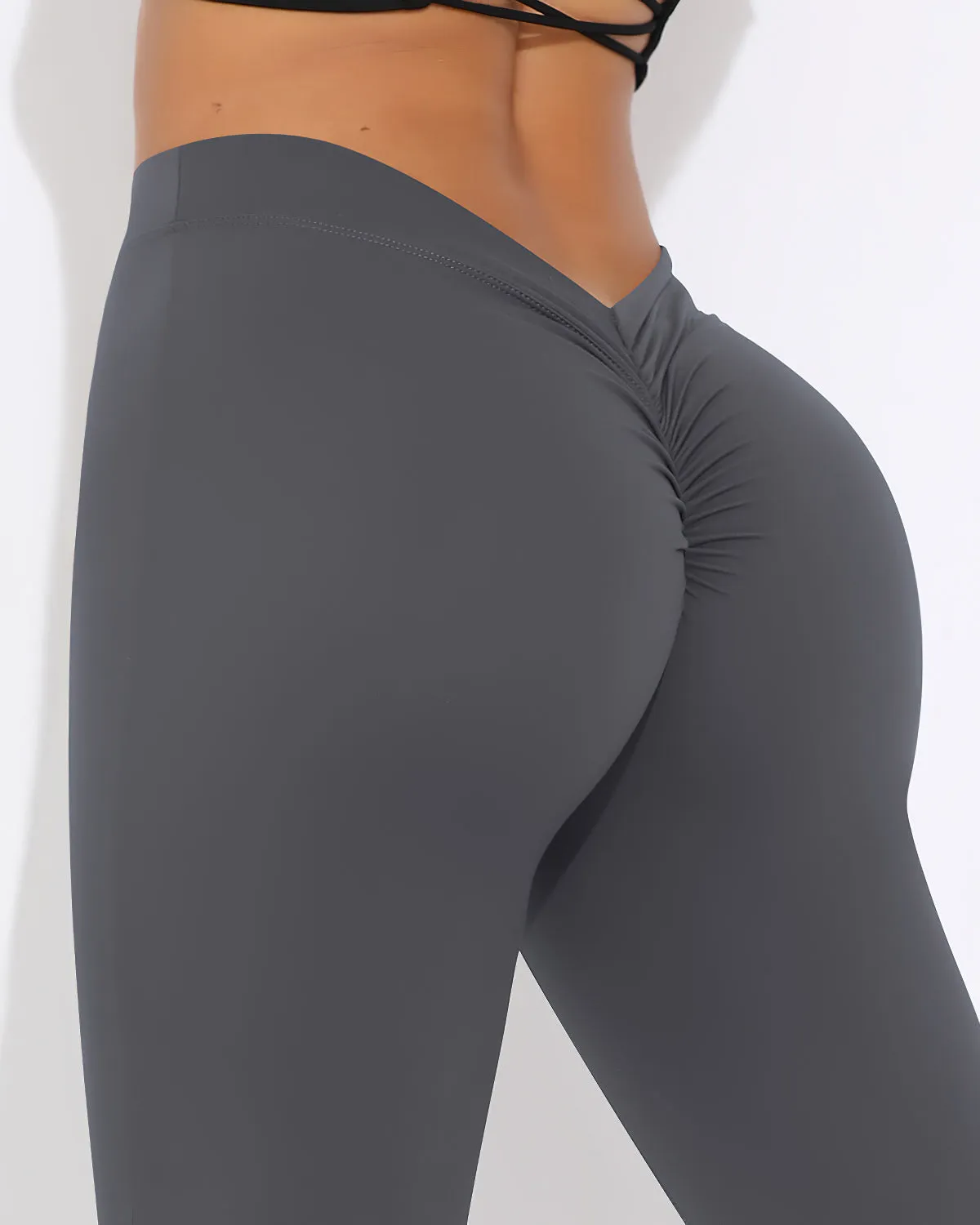 Celeste Scrunch Flare Leggings - Grey
