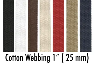 Cotton Webbing 1" (25mm) Wide (Per 1 Yard)