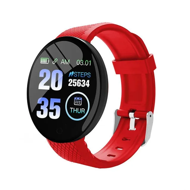 D18 FD68S Smartwatch Fitness Tracker Watches Smart Watch Men Women Blood pressure Step Stopwatch for IOS Android Smart Bracelet