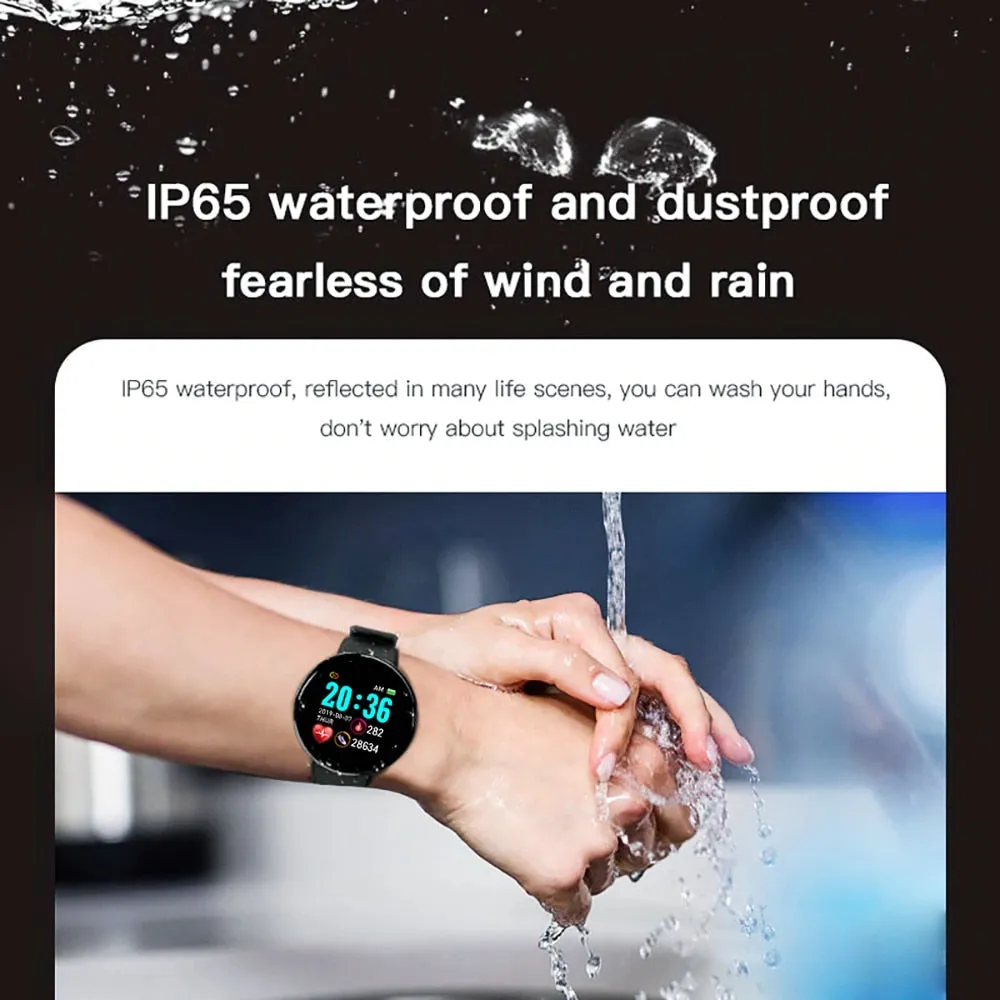 D18 FD68S Smartwatch Fitness Tracker Watches Smart Watch Men Women Blood pressure Step Stopwatch for IOS Android Smart Bracelet