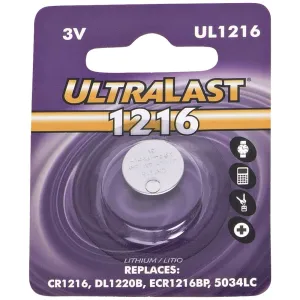 Dantona UL1216 Watch Battery Lithium CR1216 Replacement