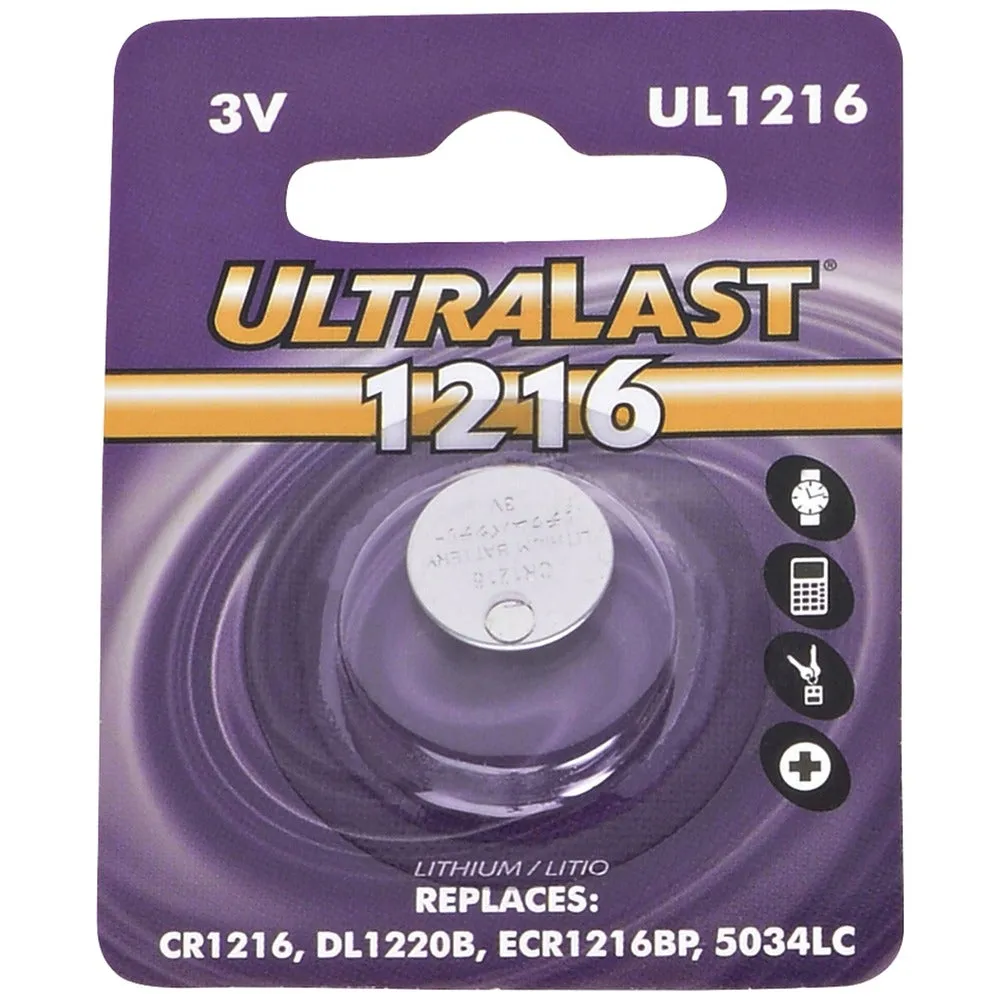 Dantona UL1216 Watch Battery Lithium CR1216 Replacement