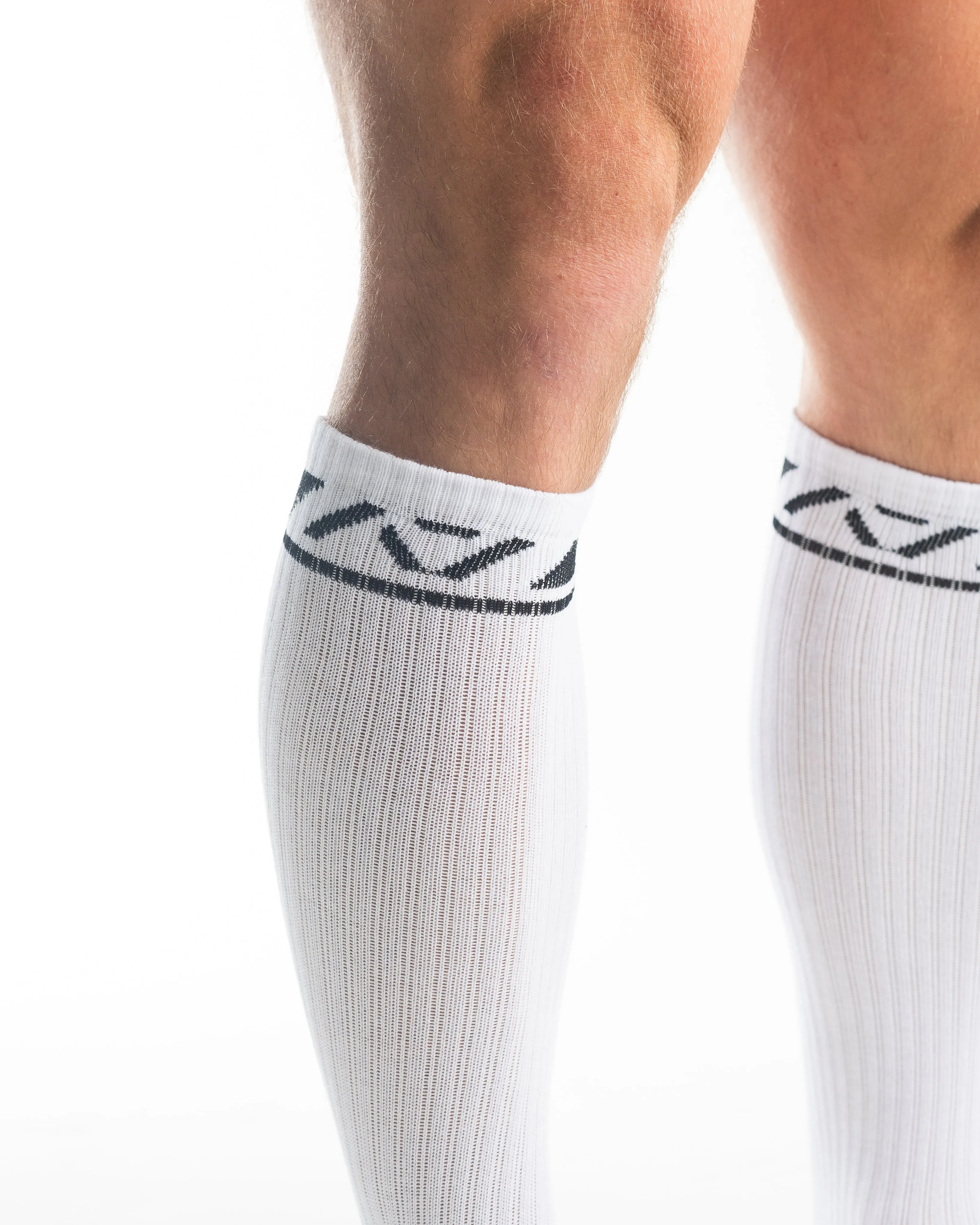 Deadlift Socks - Domino - White