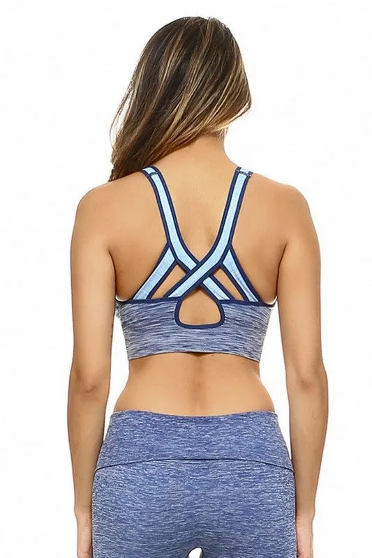 Dip Dye Ombre Activewear Bra Top