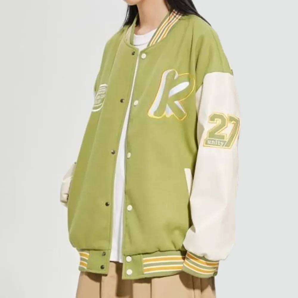 “Embroidered Baseball Jersey” Jacket