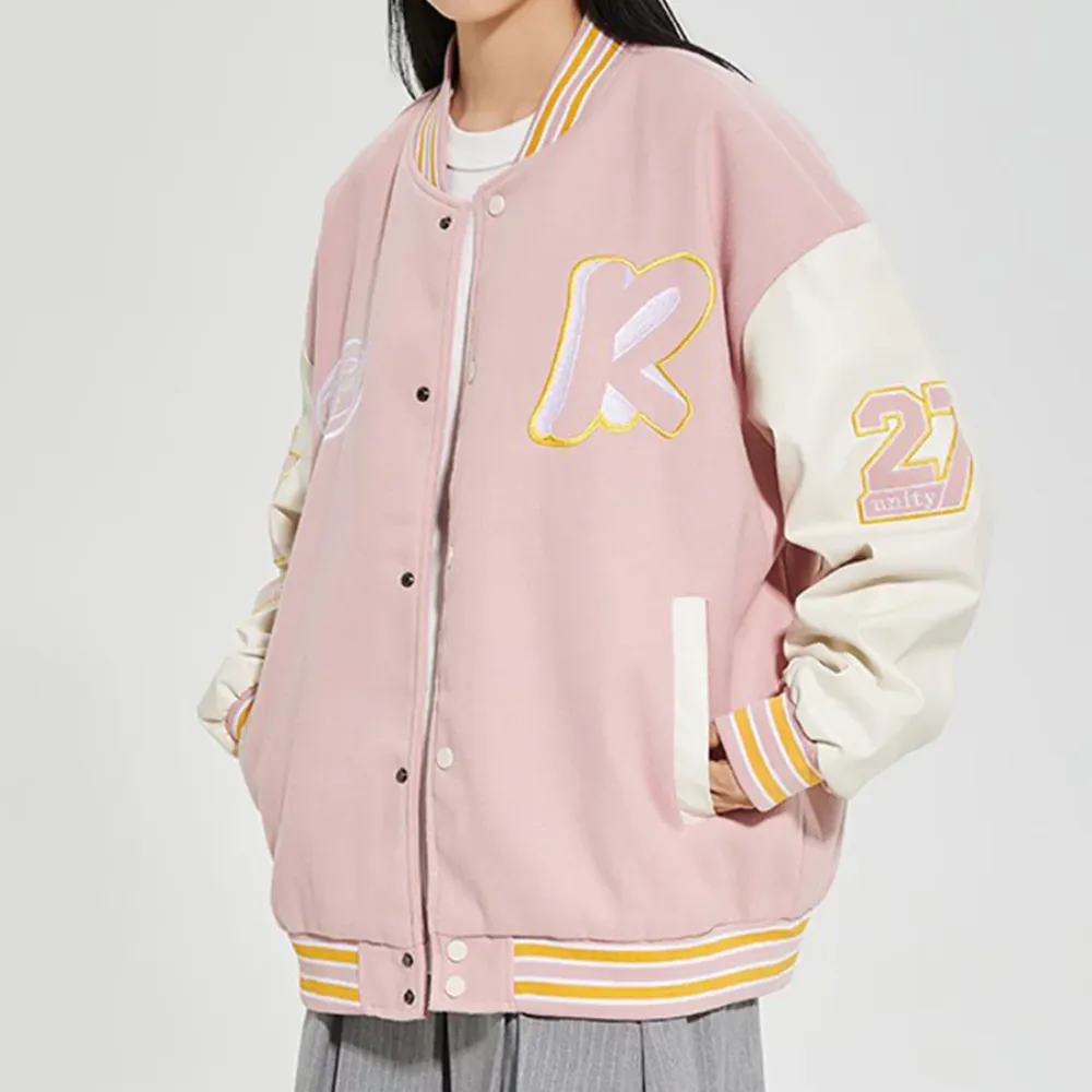 “Embroidered Baseball Jersey” Jacket