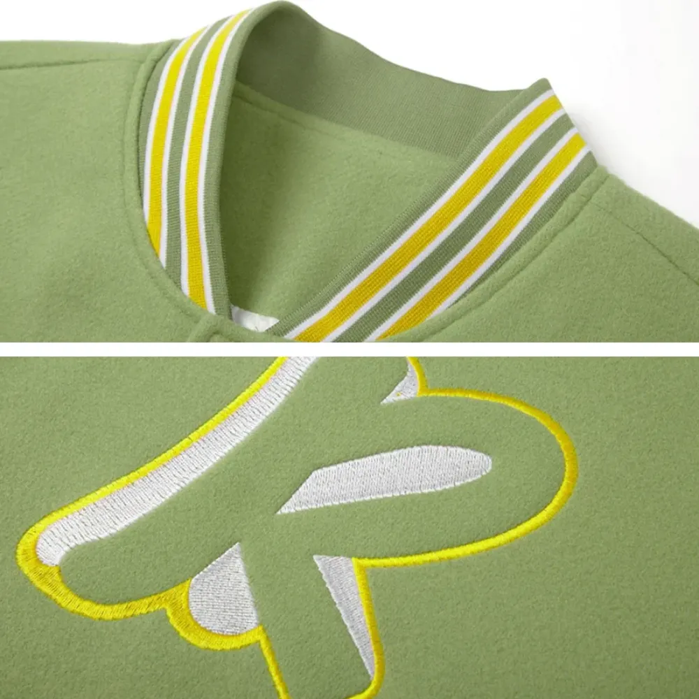 “Embroidered Baseball Jersey” Jacket