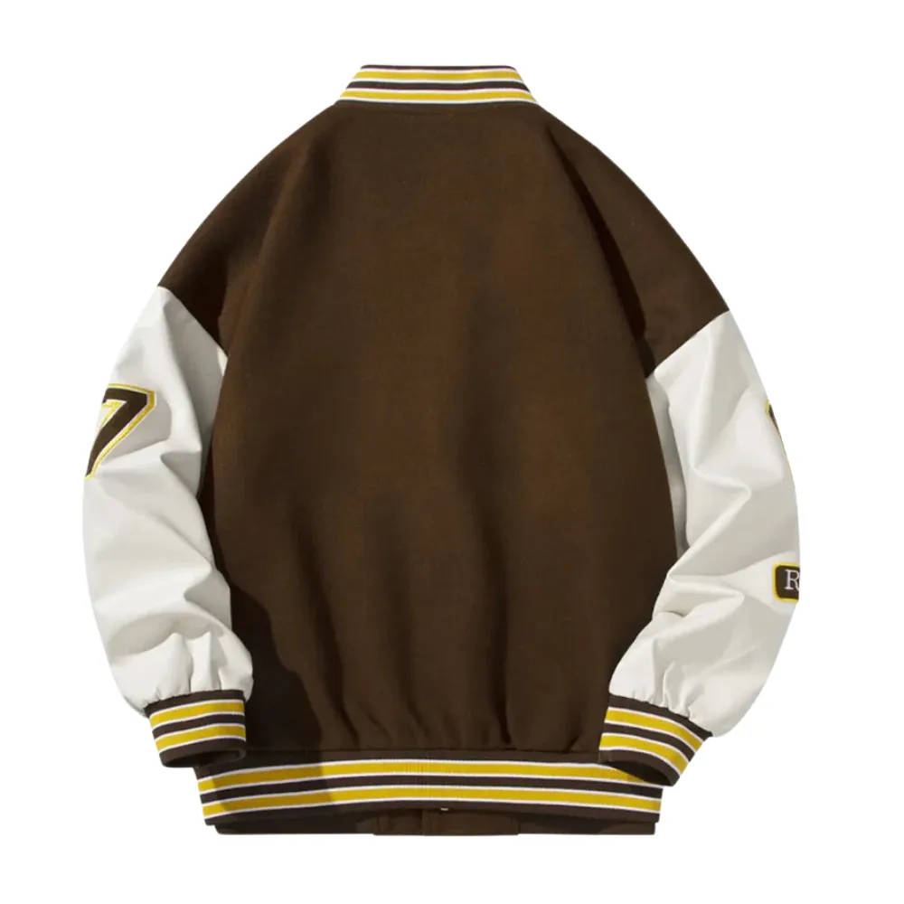 “Embroidered Baseball Jersey” Jacket