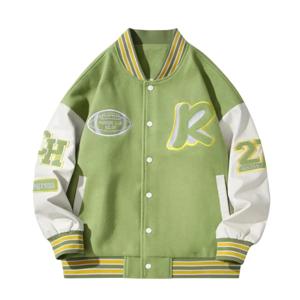 “Embroidered Baseball Jersey” Jacket