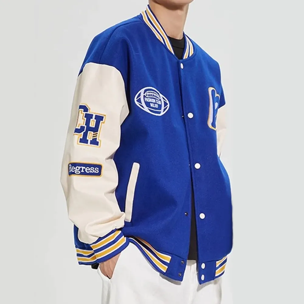 “Embroidered Baseball Jersey” Jacket