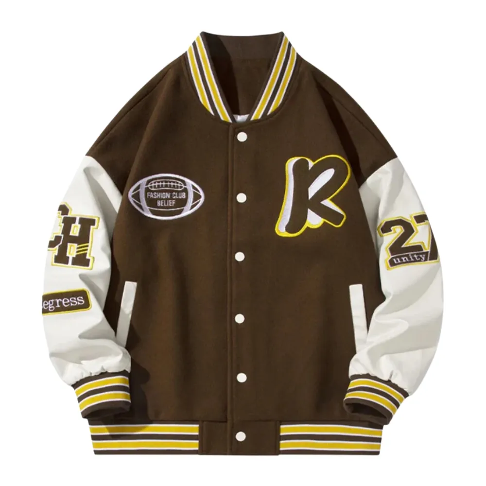 “Embroidered Baseball Jersey” Jacket