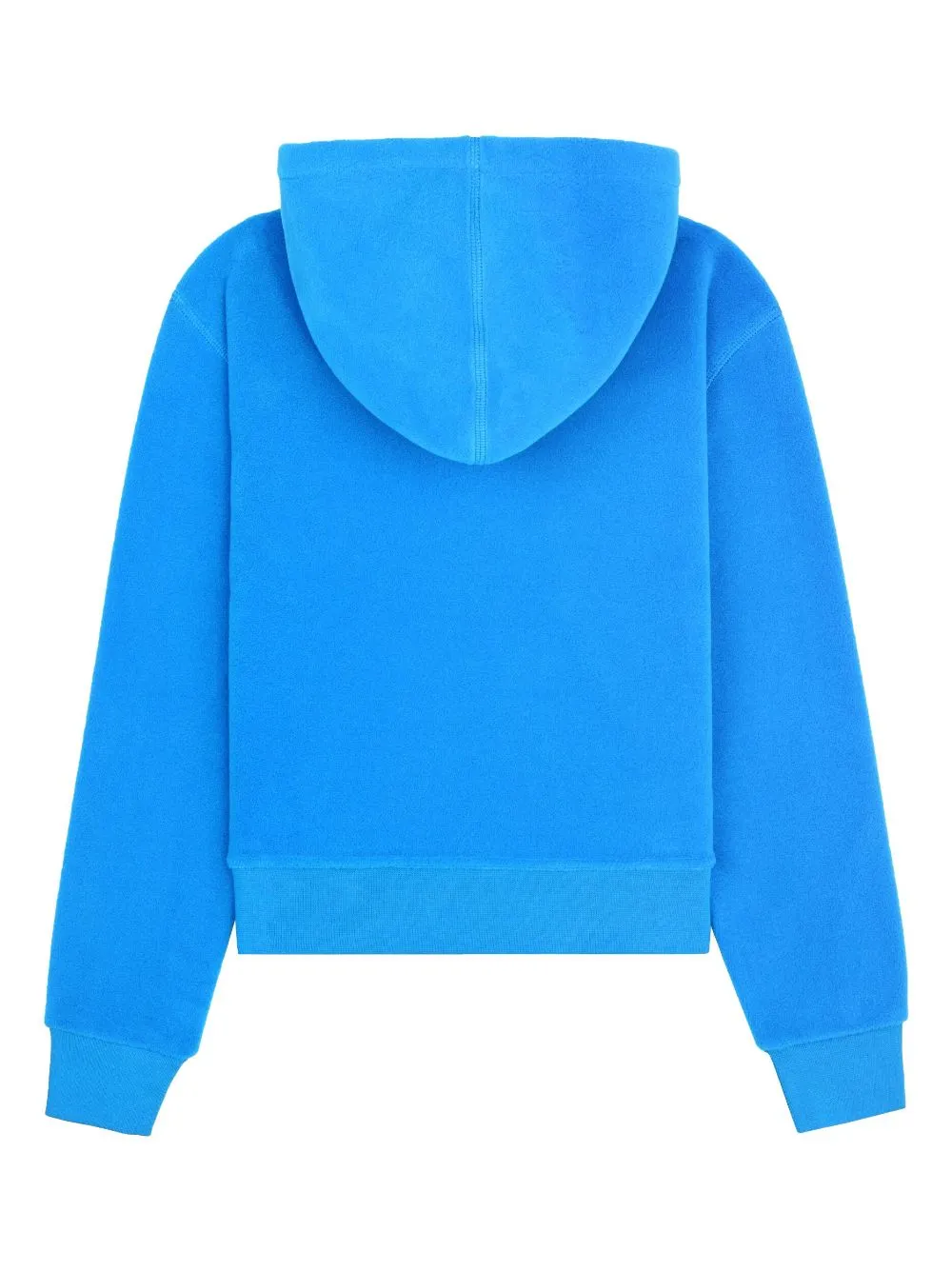 embroidered-logo fleece hoodie
