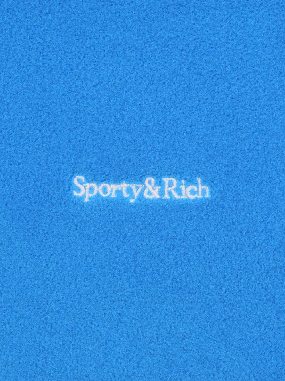 embroidered-logo fleece hoodie