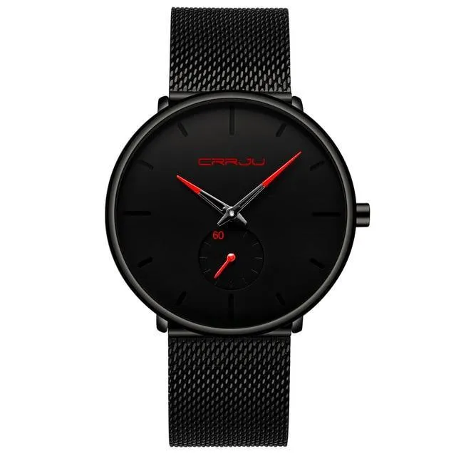 Fashion Mens Watches Top Brand Luxury Quartz Watch Men Casual Slim Mesh Steel Waterproof Sport Watch Relogio Masculino