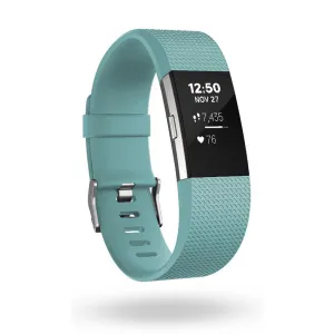 Fitbit Teal Charge 2 Heart Rate   Fitness Wristband-Large (WITH LOGO)