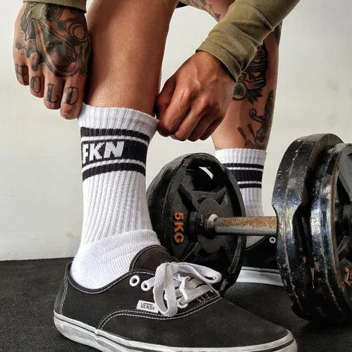 Foot Porn | Gym Crew Socks | Two Pair | Black