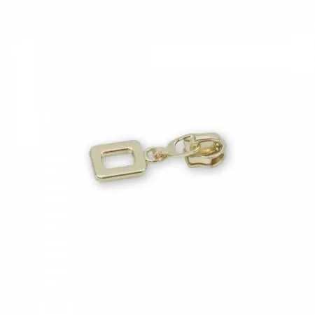 Four 5 Rounded Rectangle Zipper Pulls Gold # STS279G