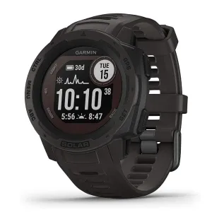 Garmin Instinct Graphite Silicone Band Digital Dial Solar GPS Smart Watch - 010-02293-10
