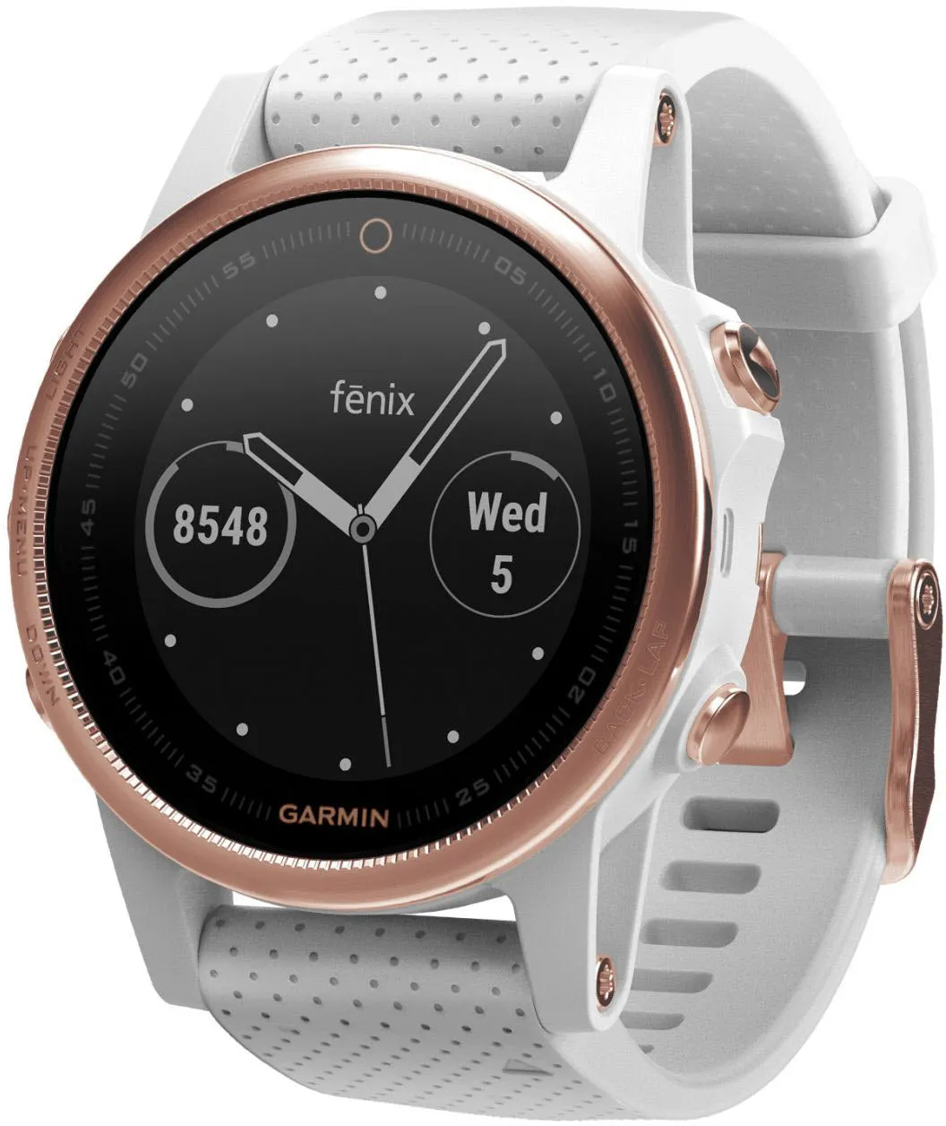 Garmin Watch Fenix 5S Rose Gold White Band