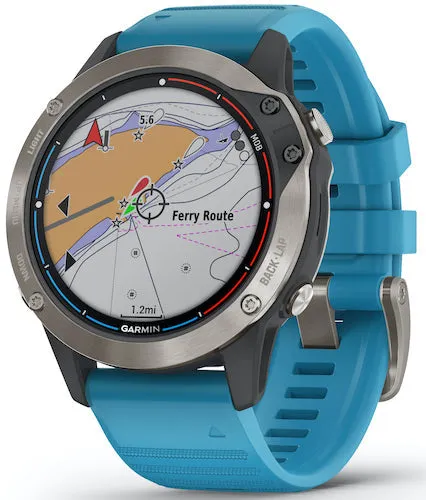 Garmin Watch Quatix 6 Sapphire Titanium Grey Titanium Band Smartwatch