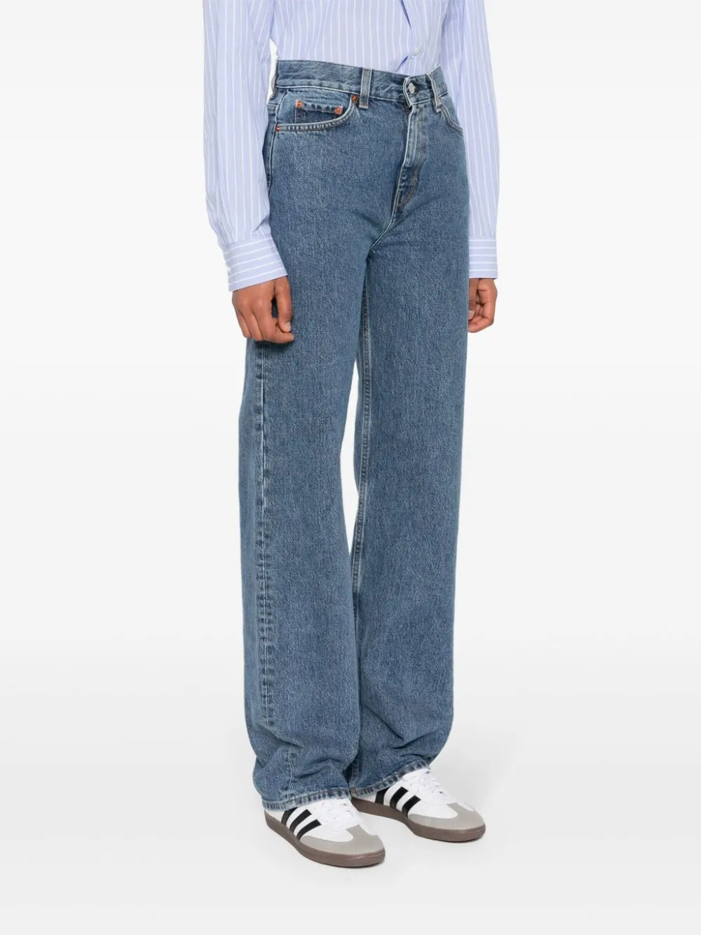 high-rise wide-leg jeans