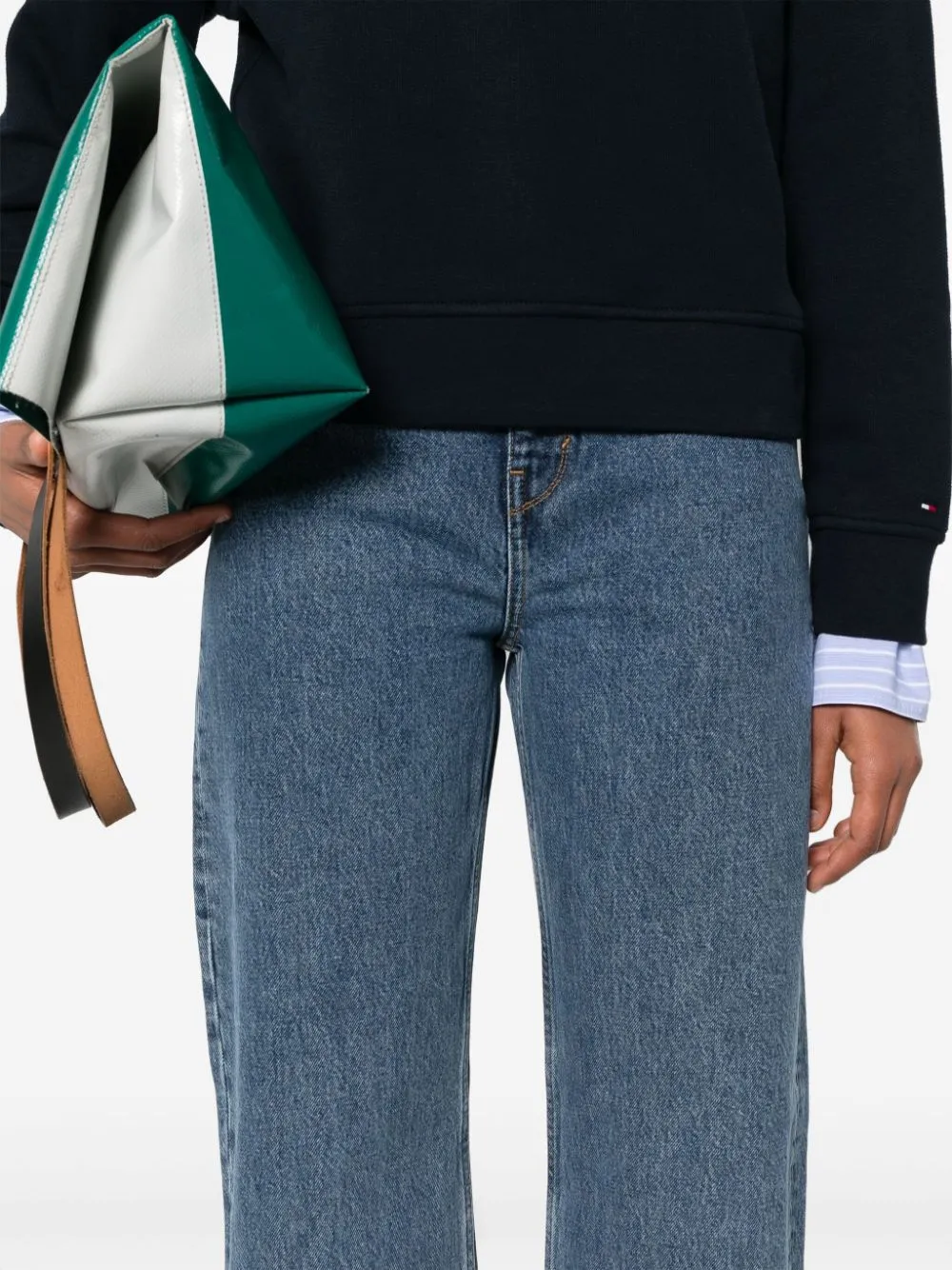 high-rise wide-leg jeans