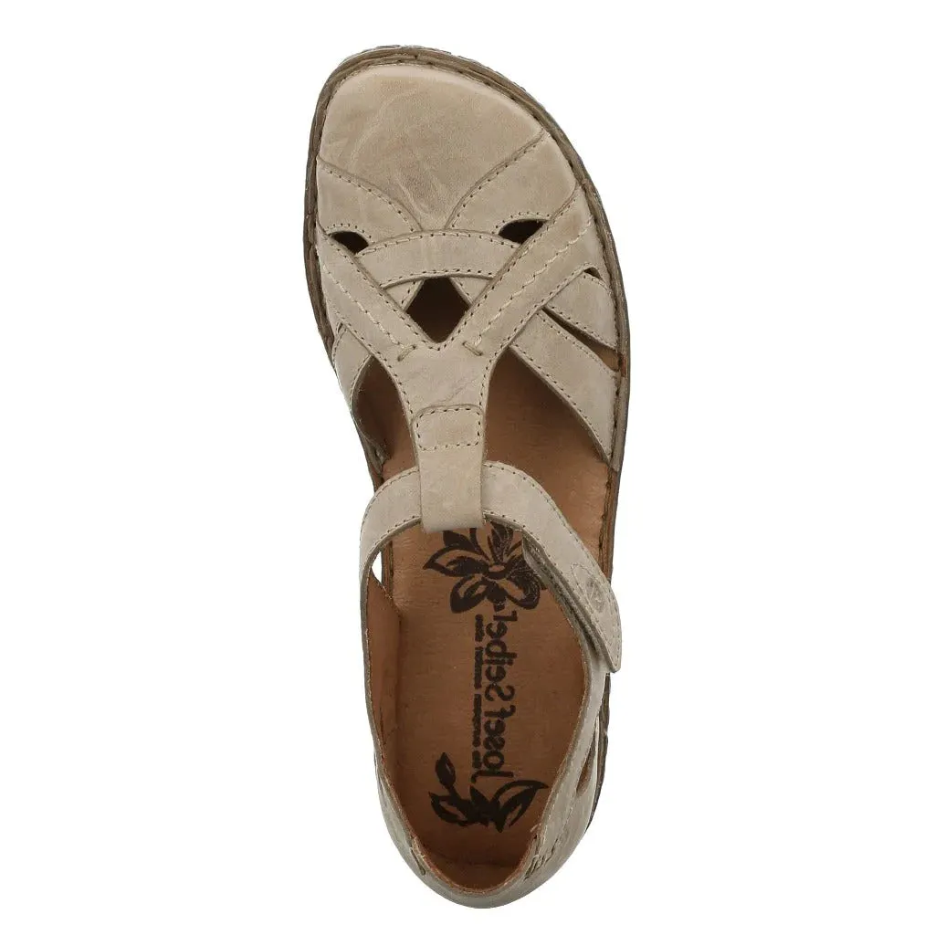 Josef Seibel Women's Rosalie 29 Leather Closed Toe Sandals Creme