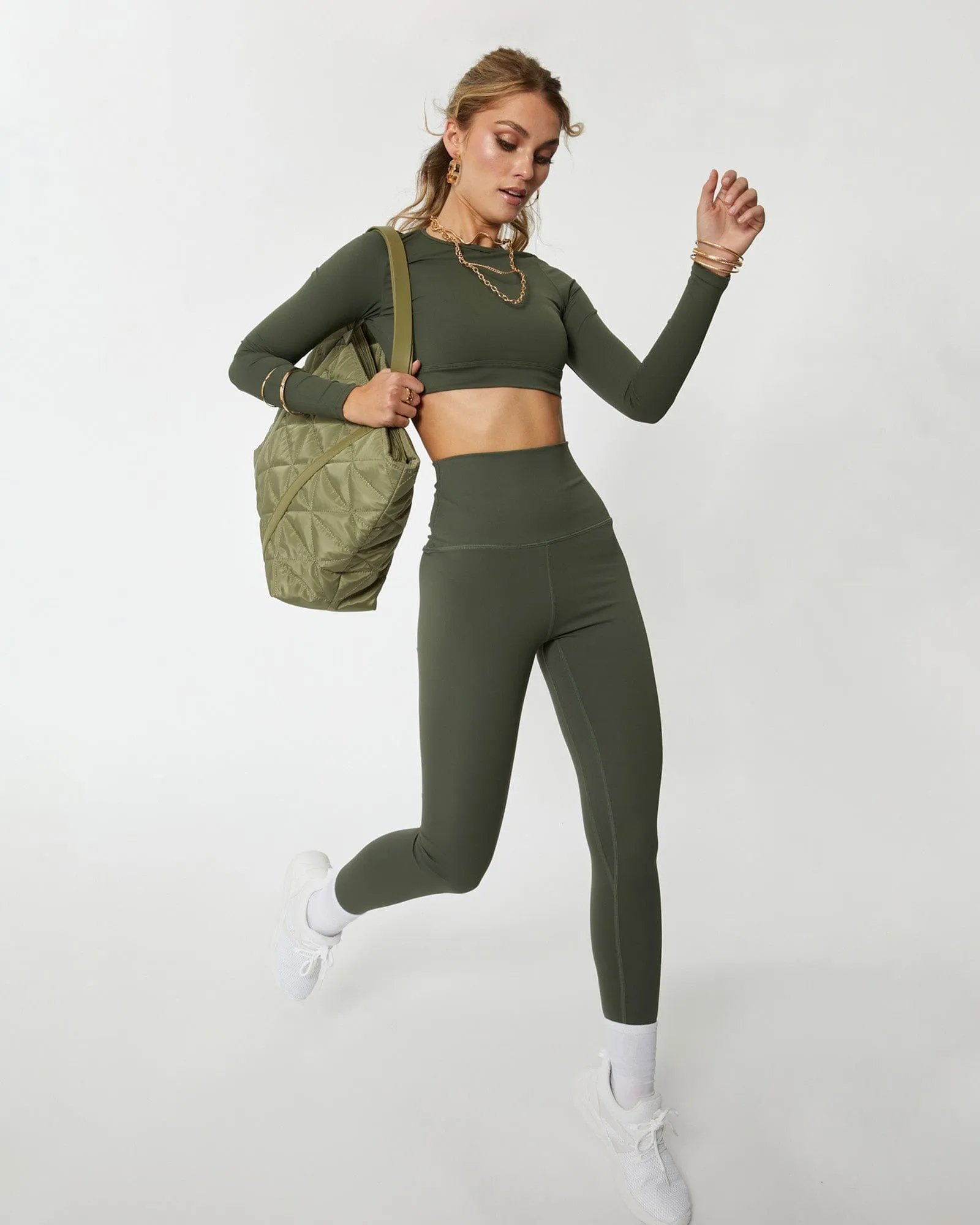 Khaki Billie Sport Tote Bag