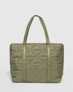 Khaki Billie Sport Tote Bag