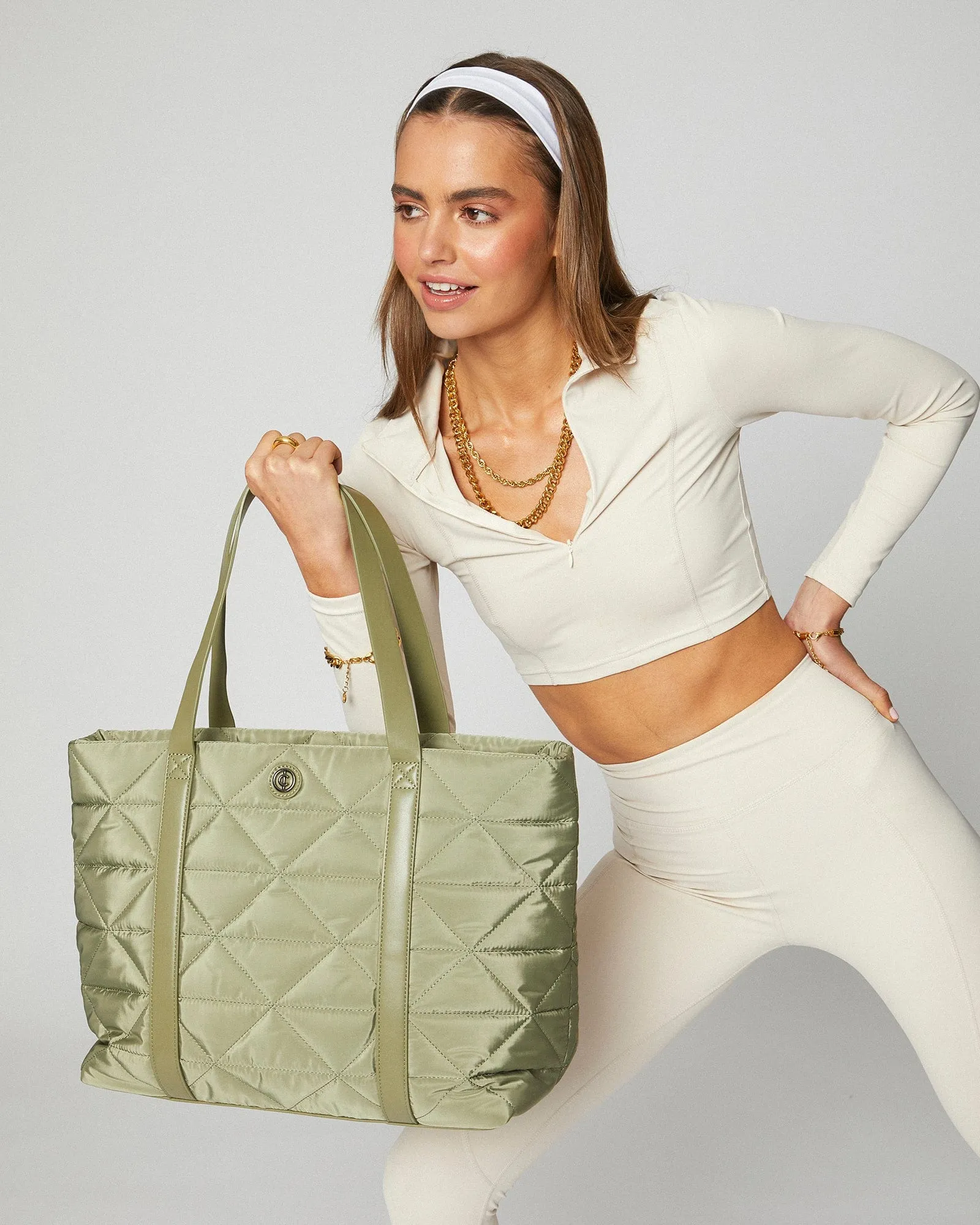 Khaki Billie Sport Tote Bag