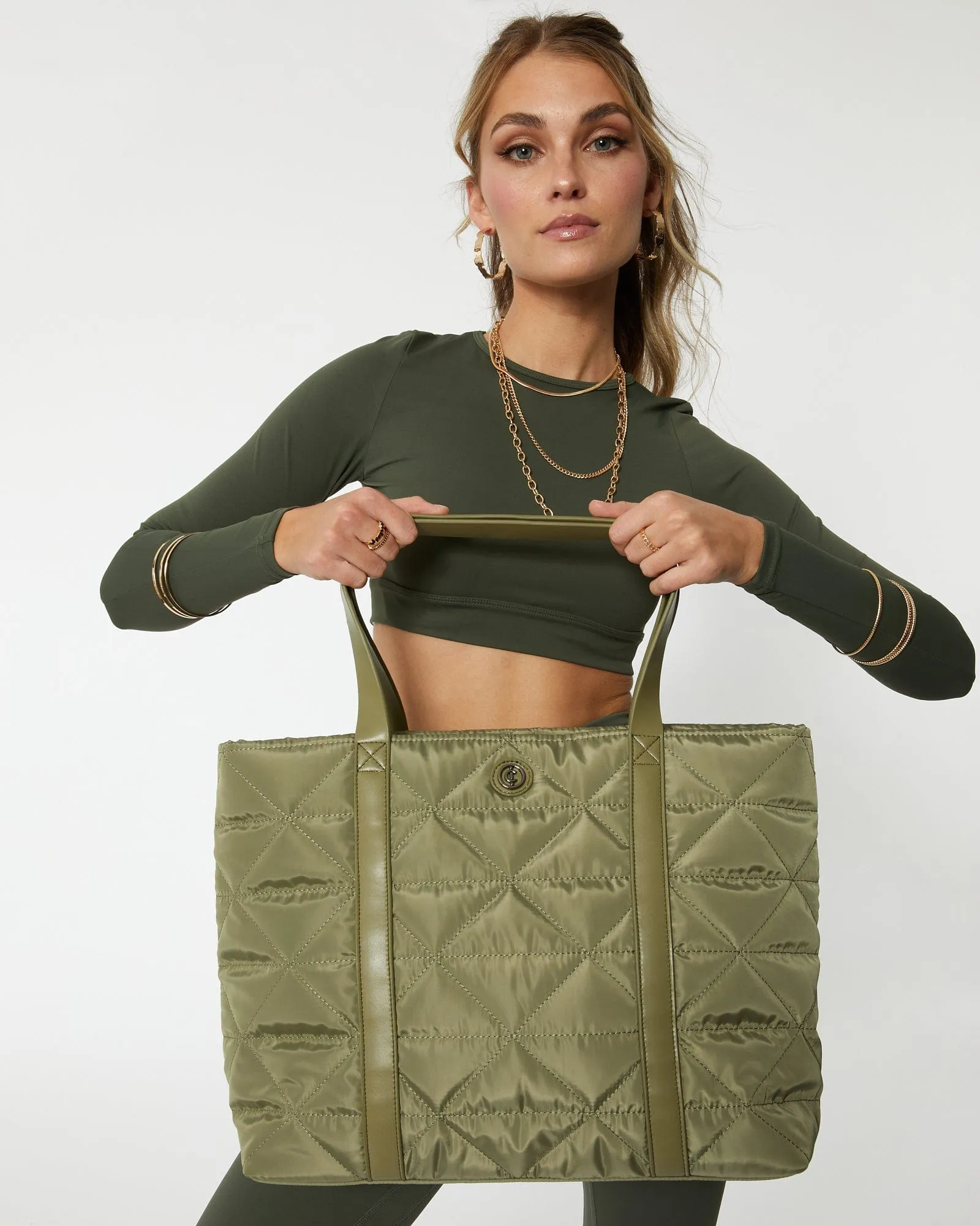 Khaki Billie Sport Tote Bag