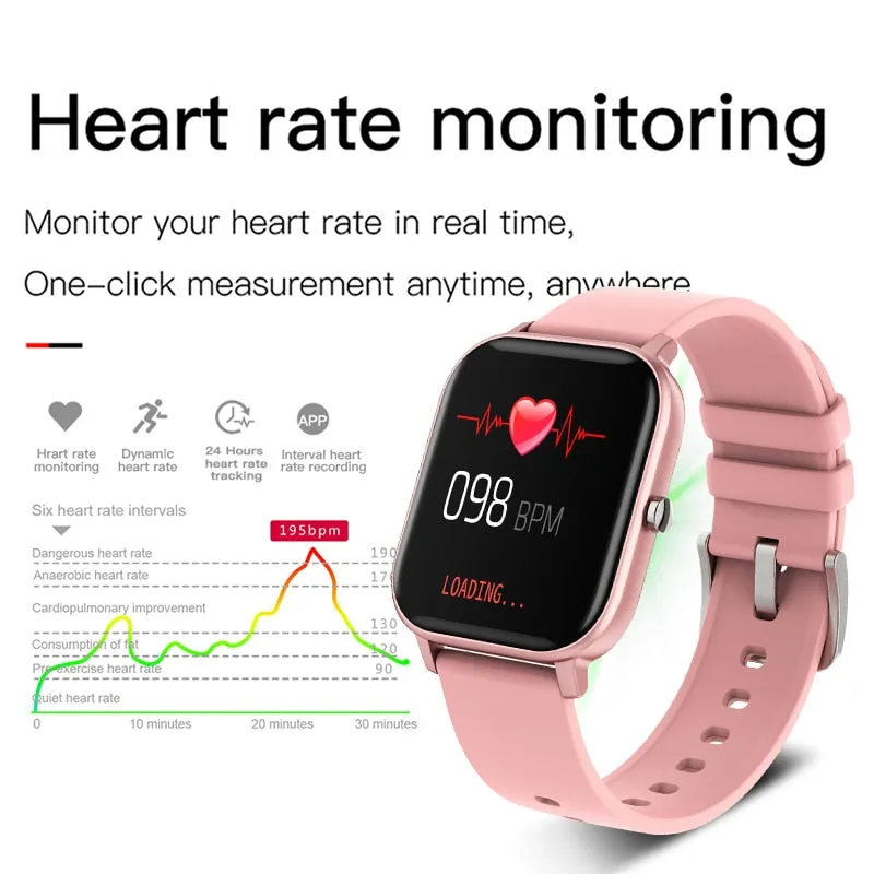 LIGE New P8 1.4 inch Full Touch Women Digital Watches Waterproof Sports For xiaomi iPhone Multifunctional  Electronic Watch Men