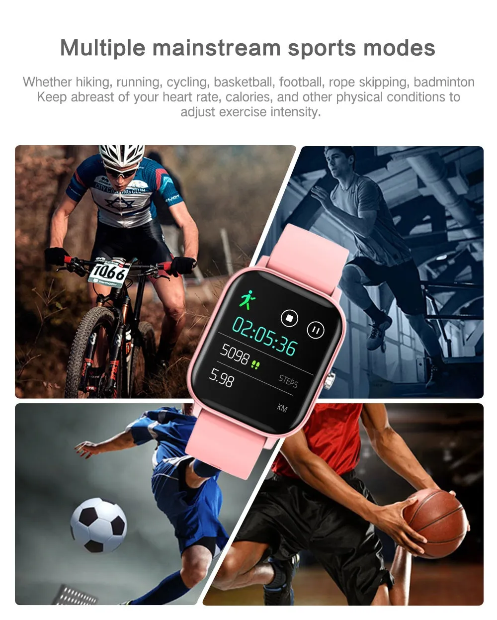 LIGE New P8 1.4 inch Full Touch Women Digital Watches Waterproof Sports For xiaomi iPhone Multifunctional  Electronic Watch Men