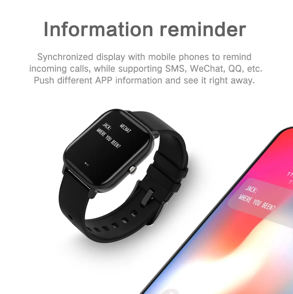 LIGE New P8 1.4 inch Full Touch Women Digital Watches Waterproof Sports For xiaomi iPhone Multifunctional  Electronic Watch Men