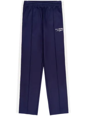 logo-embroidered stripe-detailing track pants