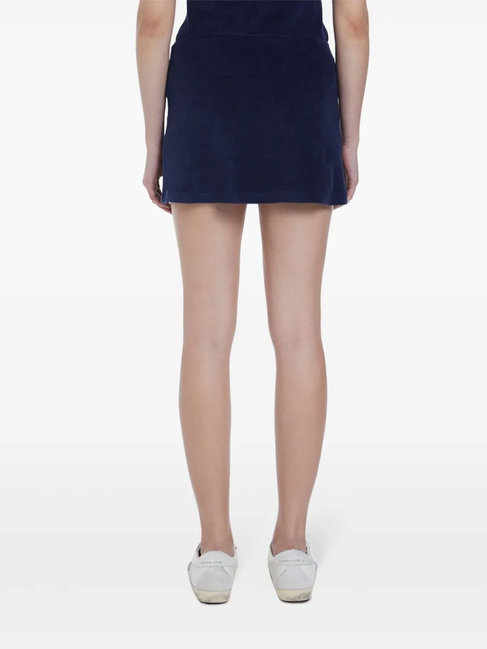 logo-embroidered terry mini skirt