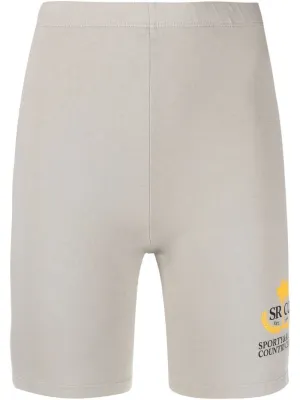 logo-print stretch shorts