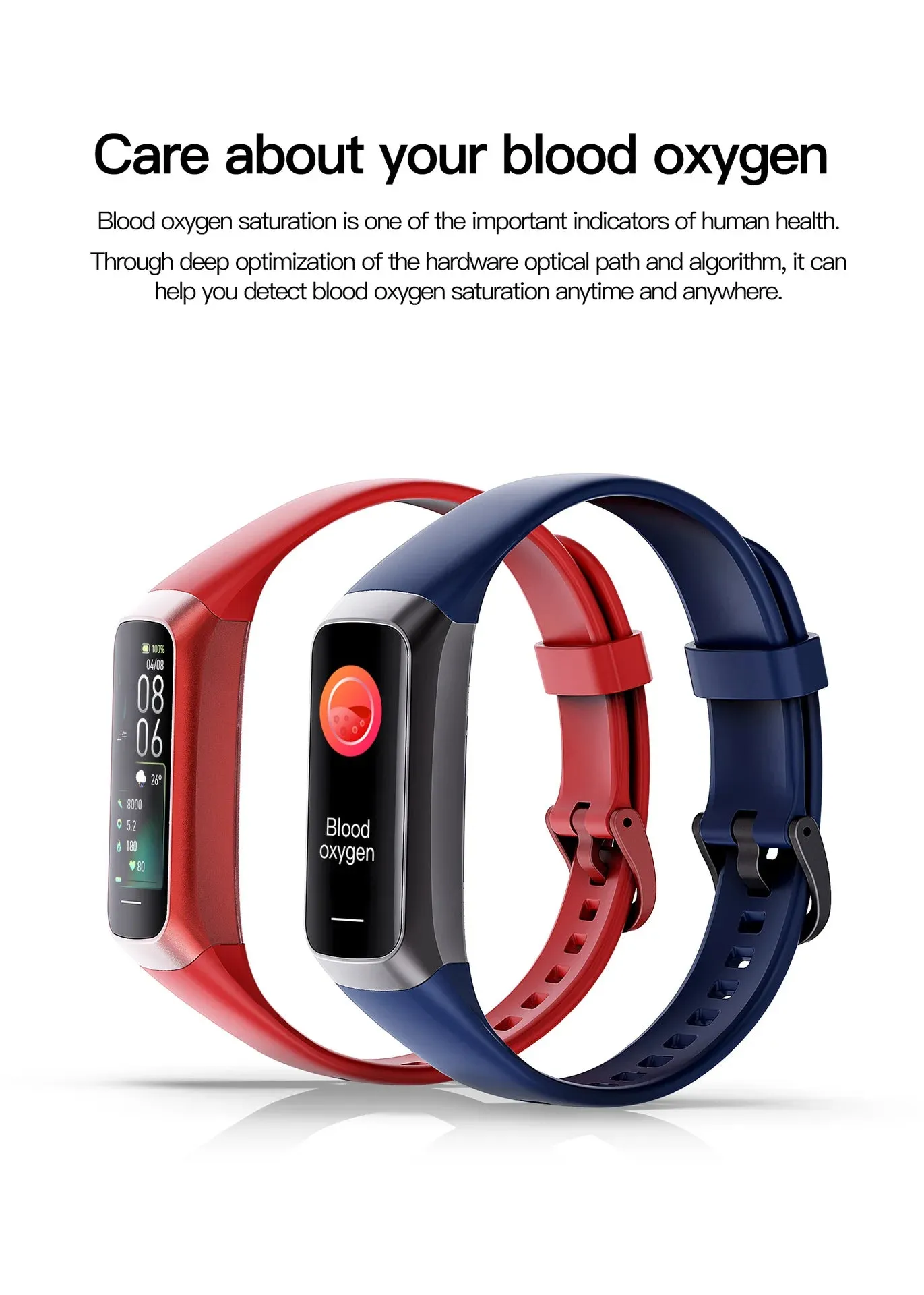 Men Women Waterproof Fitness Tracker Slim Smart Watch