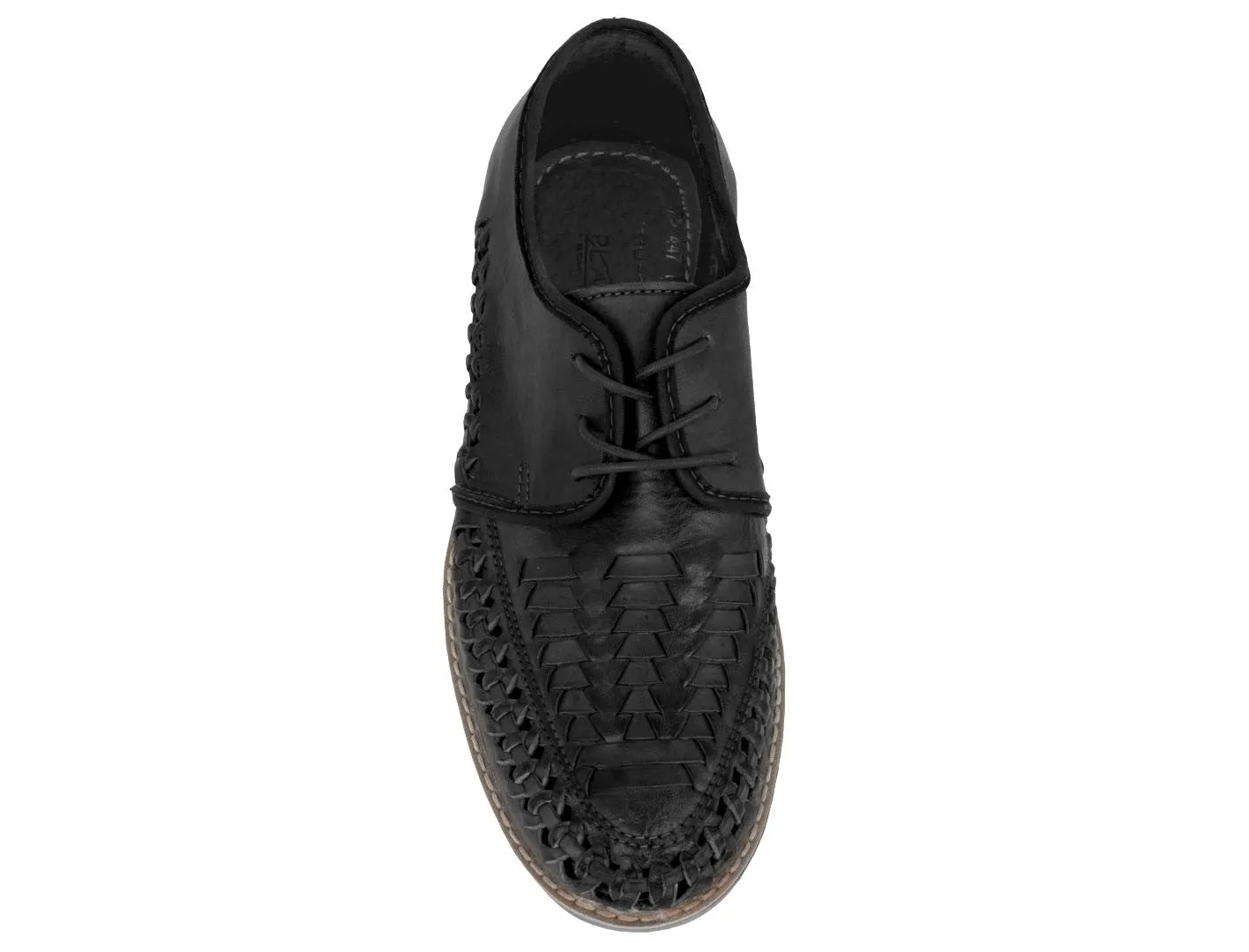 Mens Authentic Mexican Huaraches Leather Sandals Closed Toe Black - #198