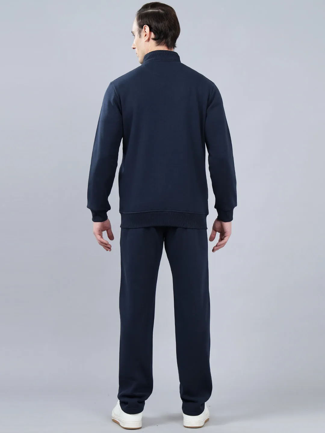 Men's Blue Printed Winter Track Suit